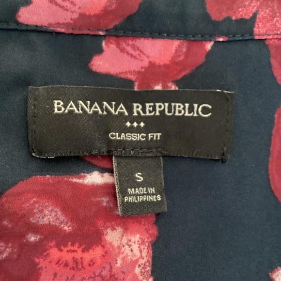 Banana Republic Classic Fit Floral Long Sleeve Shirt Size Small - Picture 10 of 11